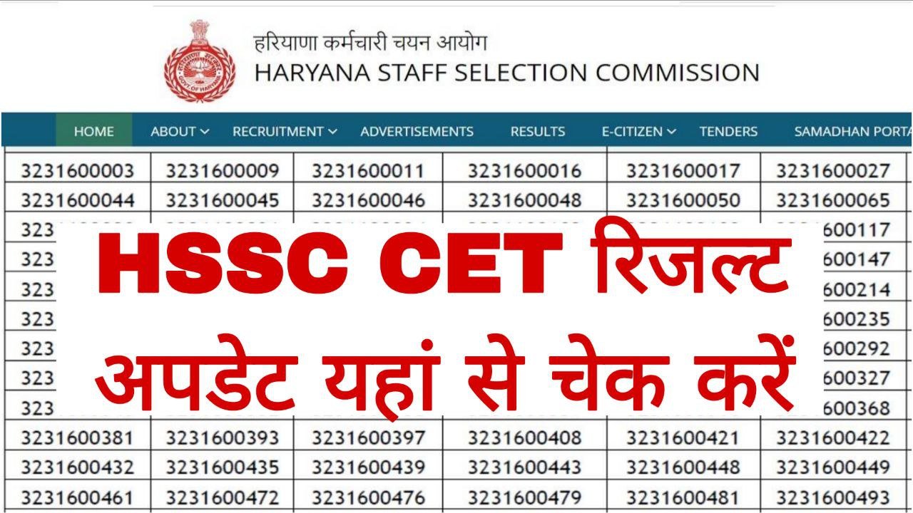 HSSC CET Result