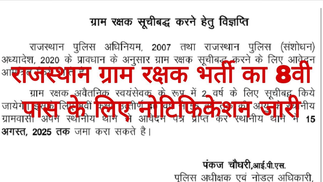 Rajasthan Police Gram Rakshak Bharti
